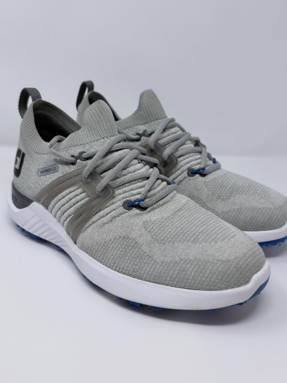 Footjoy Hyperflex Golf Shoes Mens Size 7 Grey Knit 51080 Lightweight Worn Once